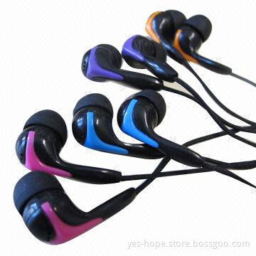 New Custom Colorful Zipper Headphones with 100-20,000Hz Frequency Response, 32 Ohms Impedance
